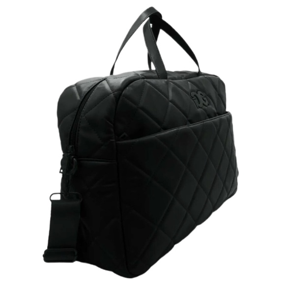 Gilda Paris "G" Logo Black Weekender Crossbody Travel w/ Slip Back - Picture 2 of 4